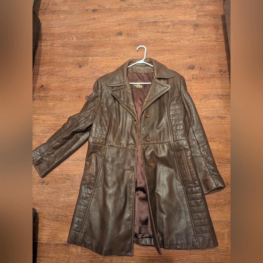 Vintage Sears Chocolate Brown Leather Jacket